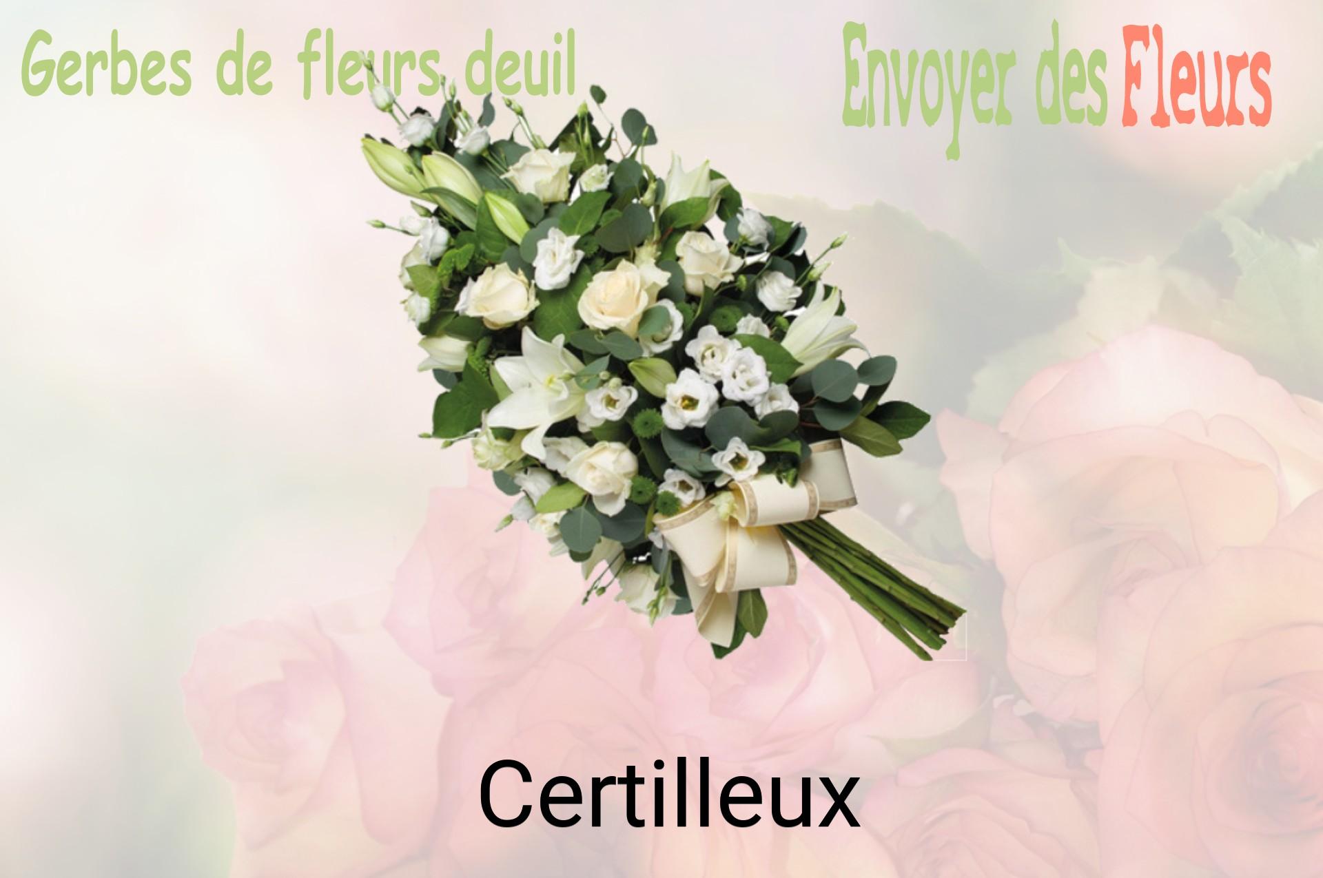 Gerbe de fleurs de deuil livrée à Certilleux